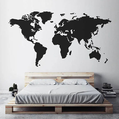 World Map Wall Sticker Vinyl