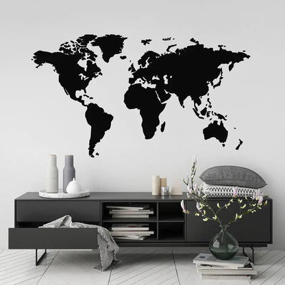 World Map Wall Sticker Vinyl